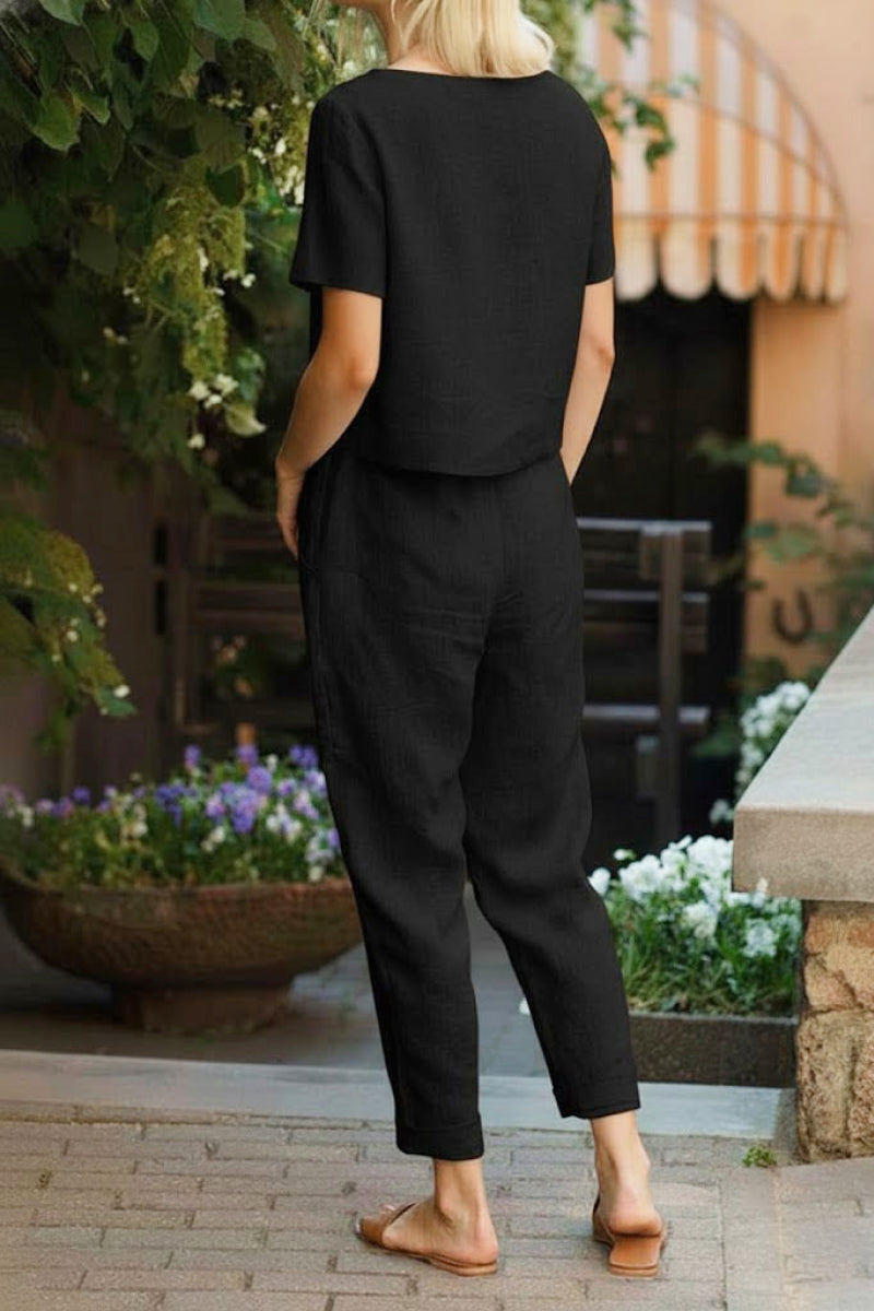 100% Cotton Linen Monochrome Co-ord