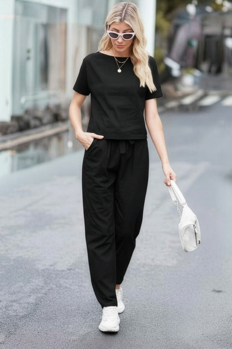 100% Cotton Linen Monochrome Co-ord