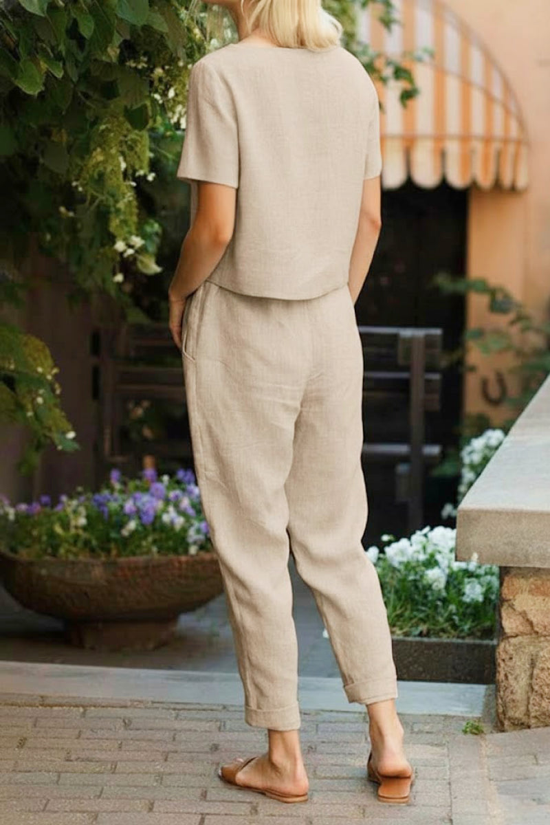 100% Cotton Linen Monochrome Co-ord