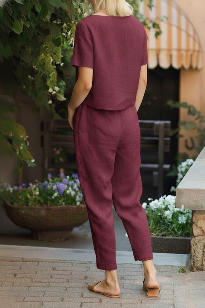 100% Cotton Linen Monochrome Co-ord