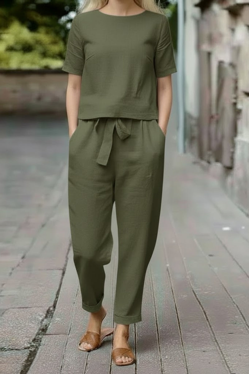 100% Cotton Linen Monochrome Co-ord