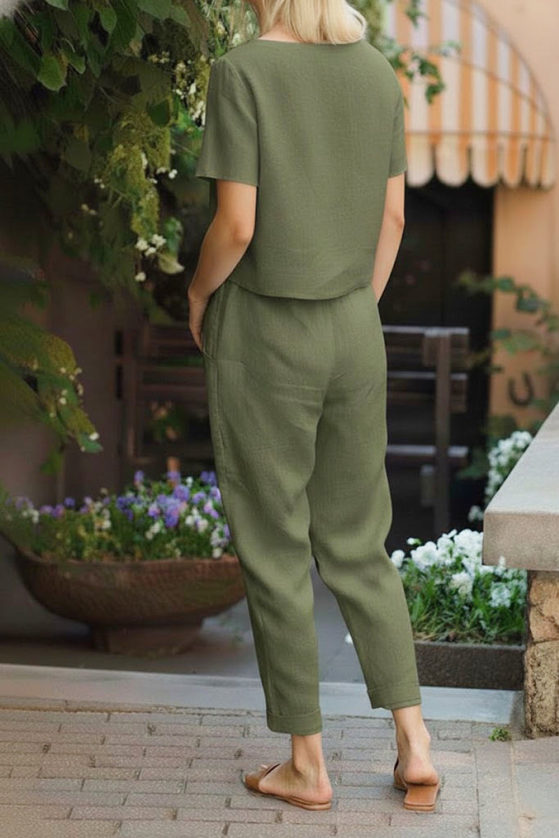 100% Cotton Linen Monochrome Co-ord