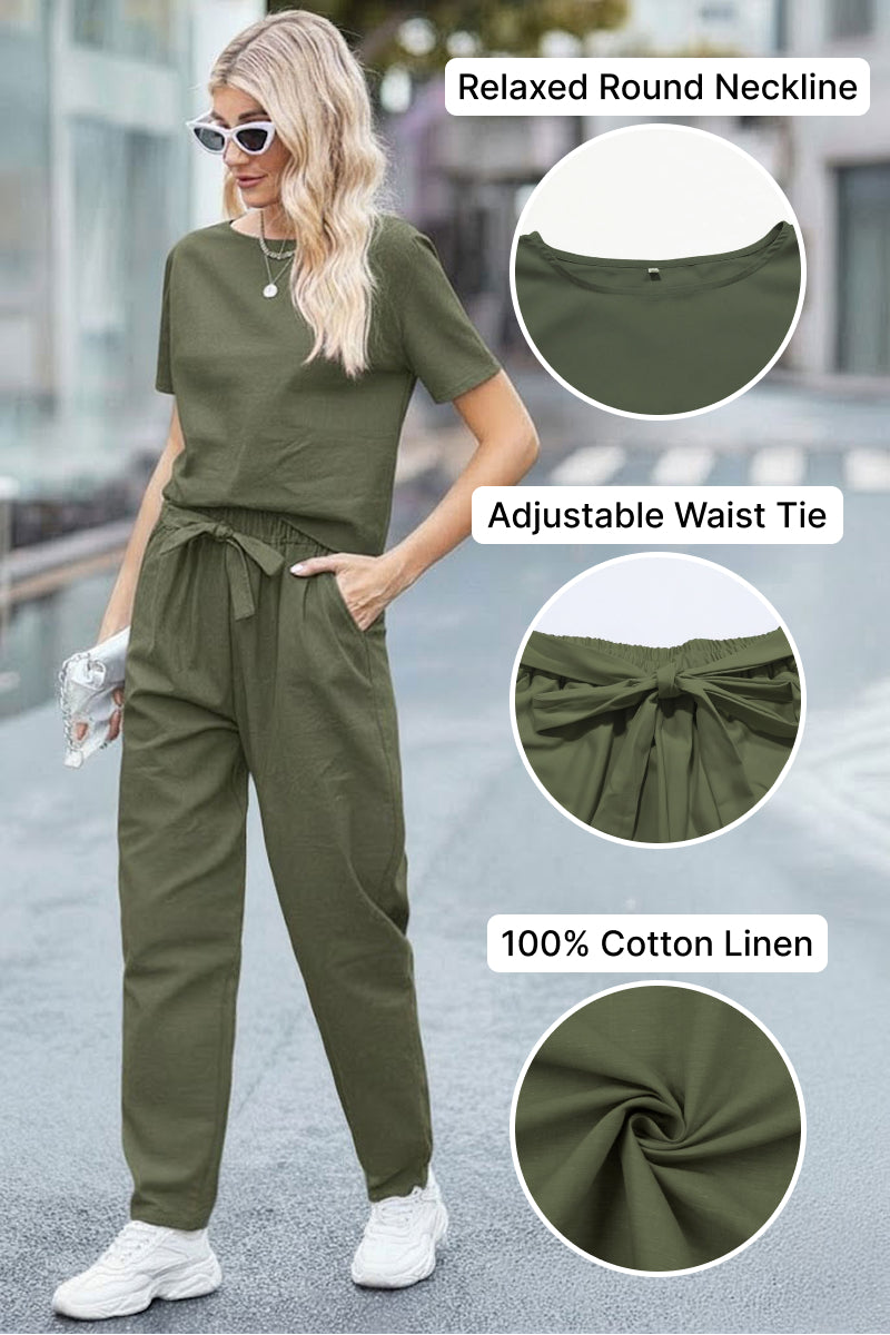 100% Cotton Linen Monochrome Co-ord