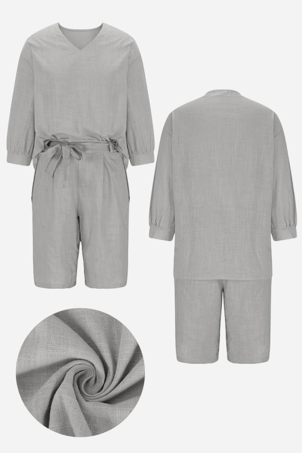 Stay Cool &amp; Classy: Two-piece Set With Loose Shirt &amp; High-waisted Shorts