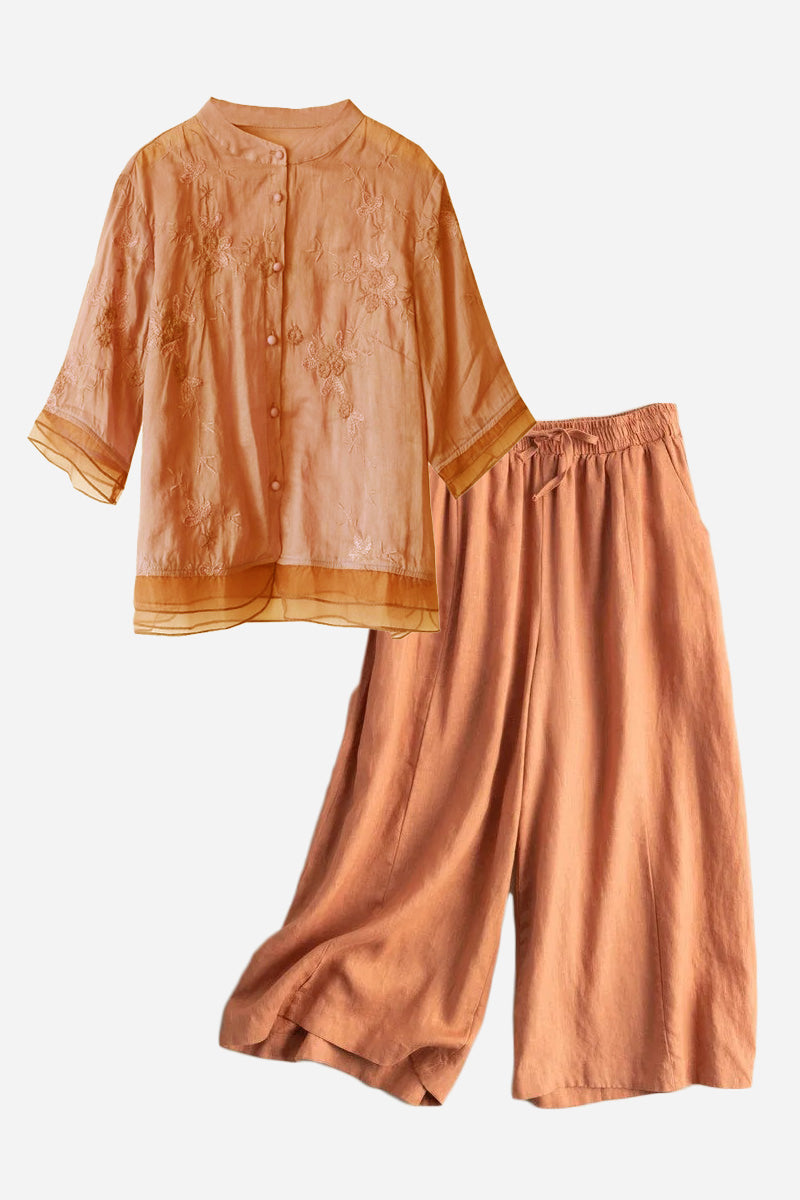 100% Cotton Linen Tuscany Rise 2 Piece Set