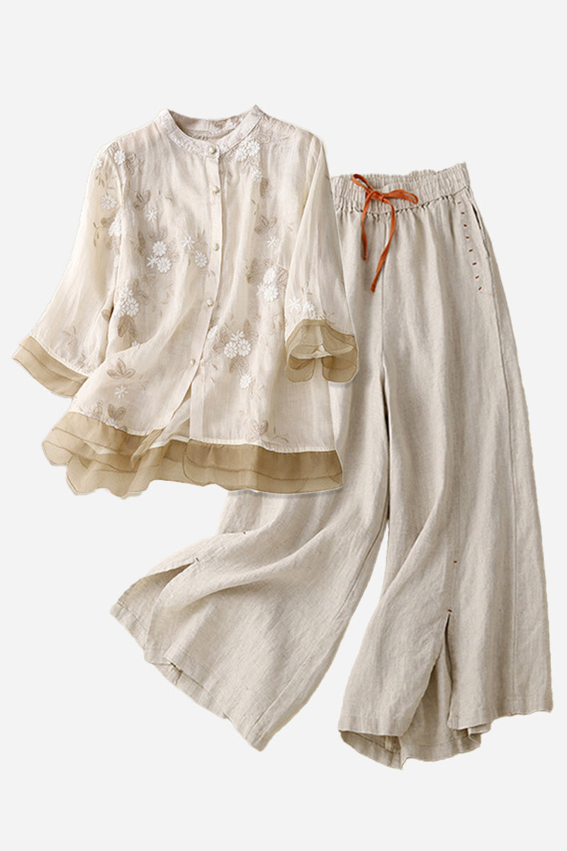 100% Cotton Linen Tuscany Rise 2 Piece Set