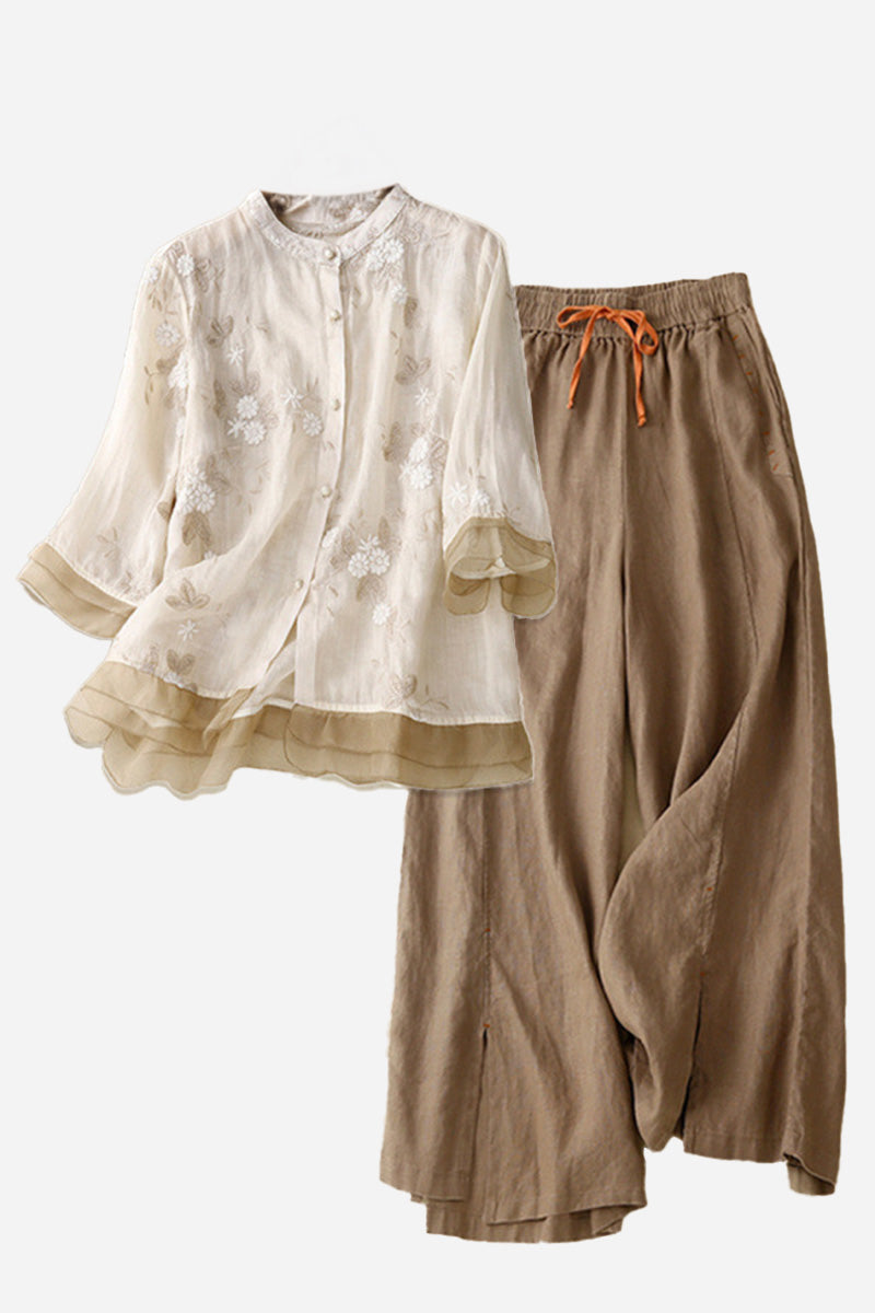 100% Cotton Linen Tuscany Rise 2 Piece Set