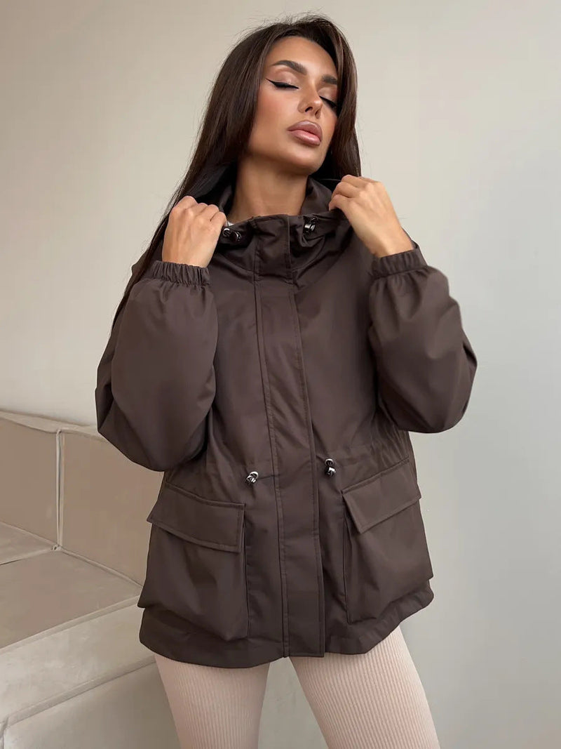 Waterproof Long-Sleeve Hooded Outdoor Hiking Jacket