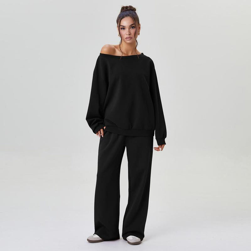 Casual Long-Sleeve Solid Color Sweatshirt Pullover