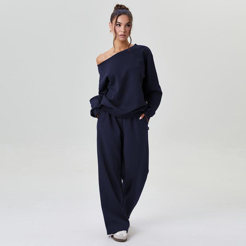 Casual Long-Sleeve Solid Color Sweatshirt Pullover