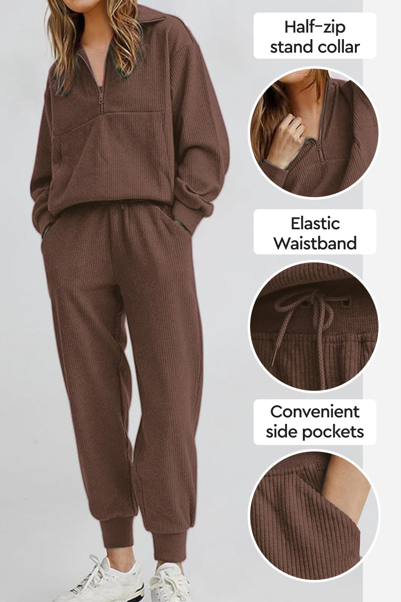 Unisex Half-Zip Sweat Set