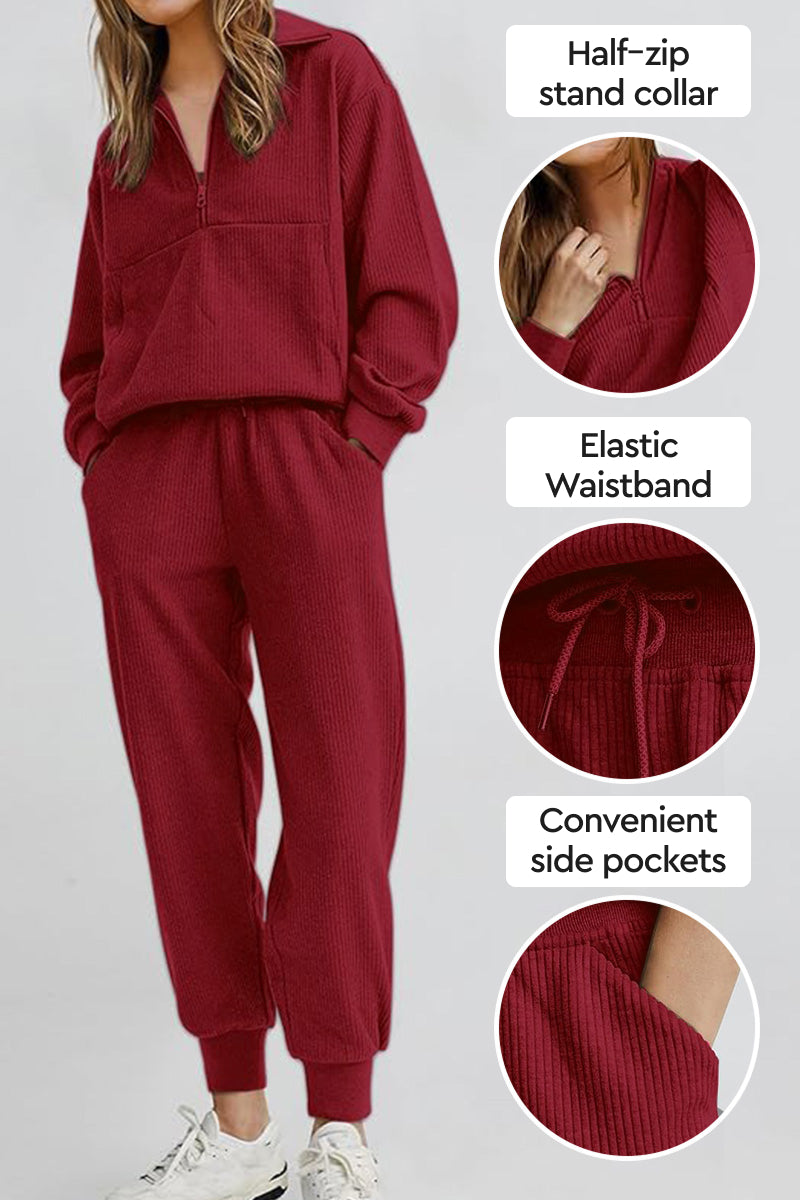 Unisex Half-Zip Sweat Set