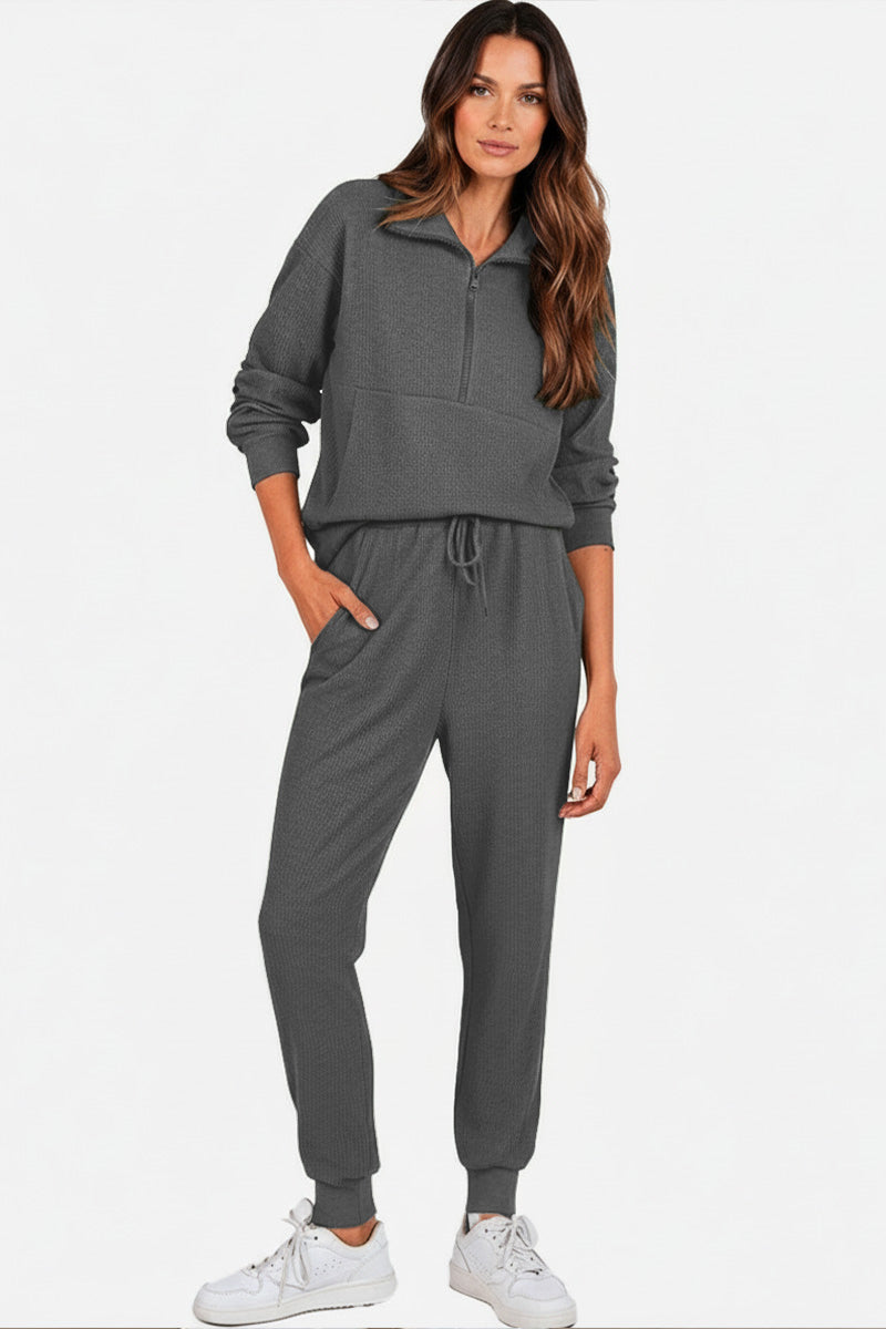Unisex Half-Zip Sweat Set