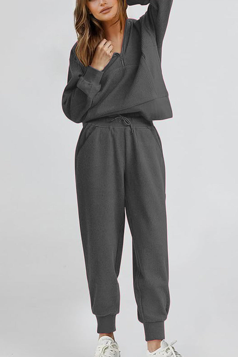 Unisex Half-Zip Sweat Set