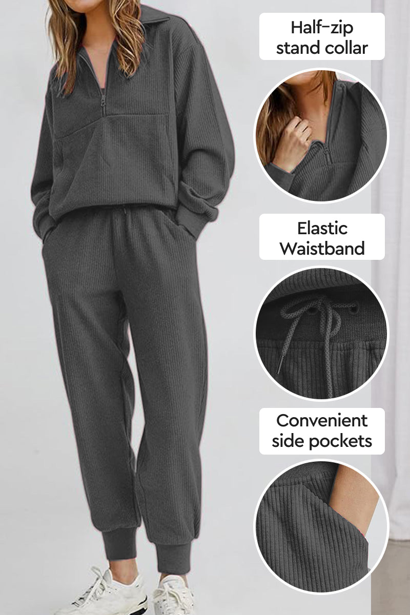 Unisex Half-Zip Sweat Set