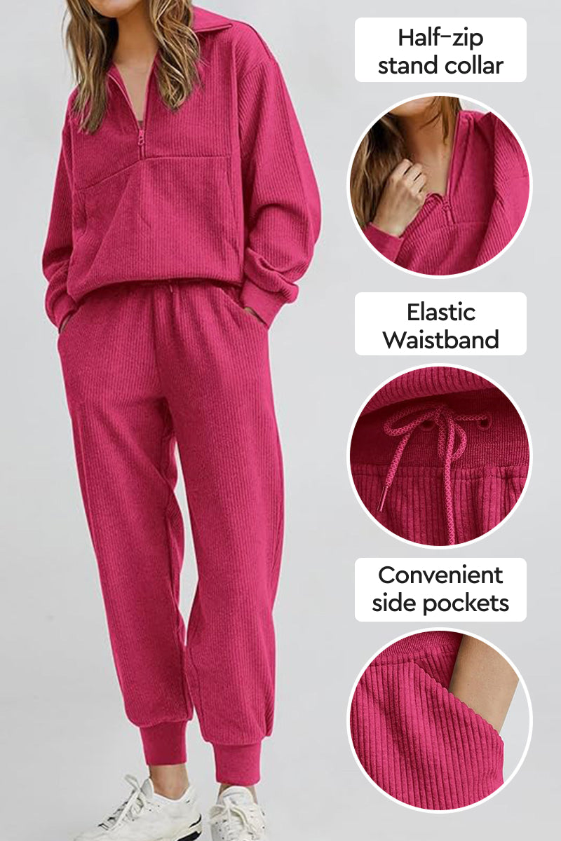 Unisex Half-Zip Sweat Set