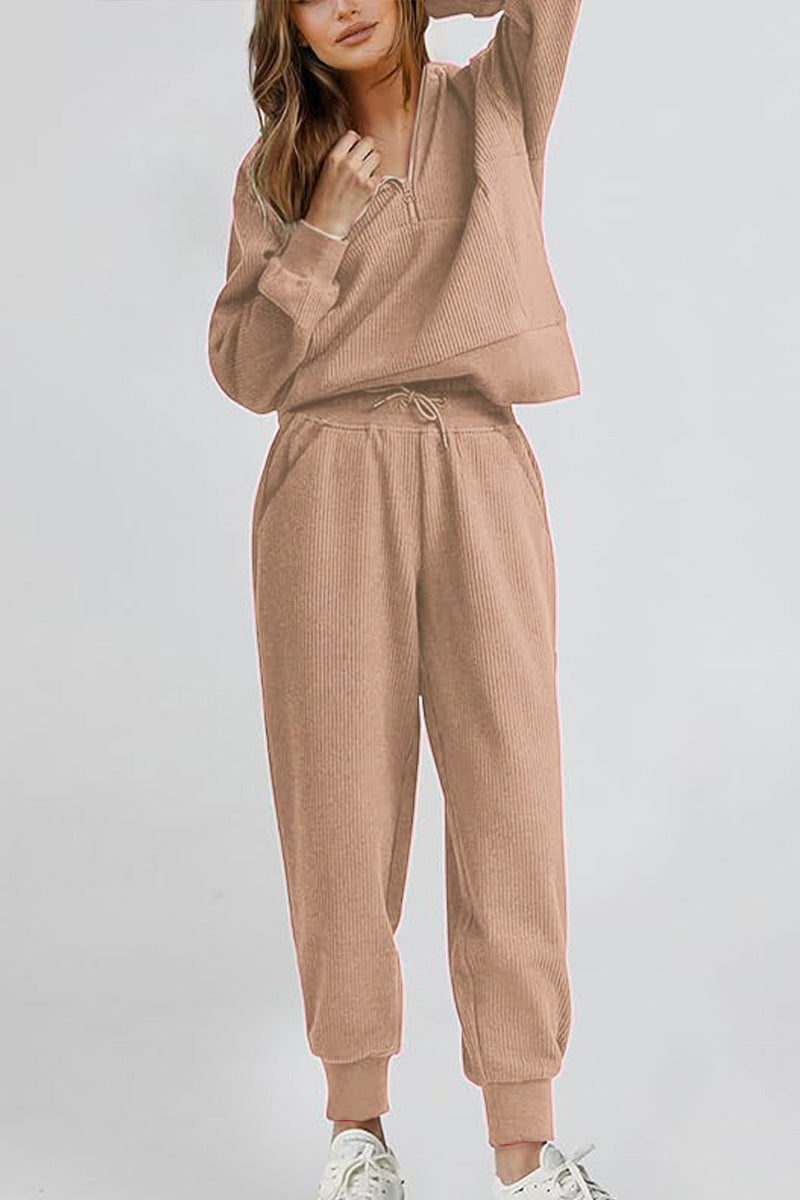 Unisex Half-Zip Sweat Set