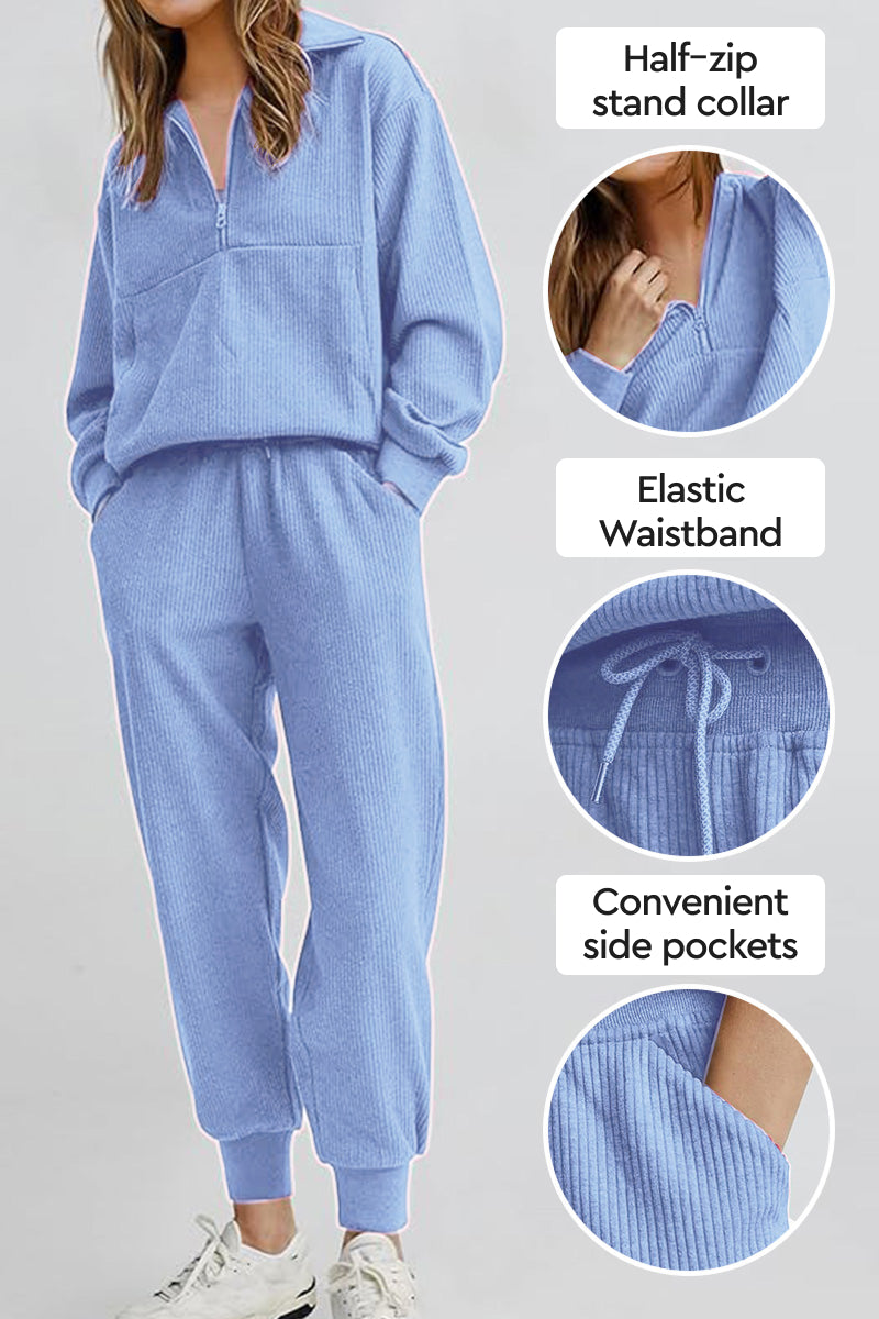 Unisex Half-Zip Sweat Set