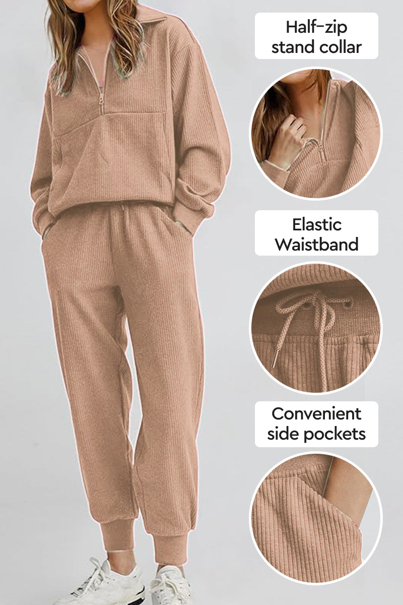 Unisex Half-Zip Sweat Set