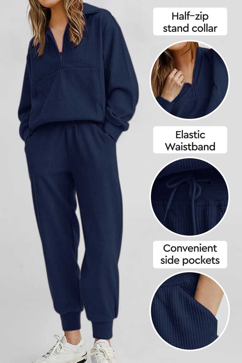 Unisex Half-Zip Sweat Set