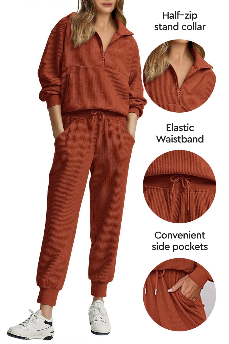 Unisex Half-Zip Sweat Set