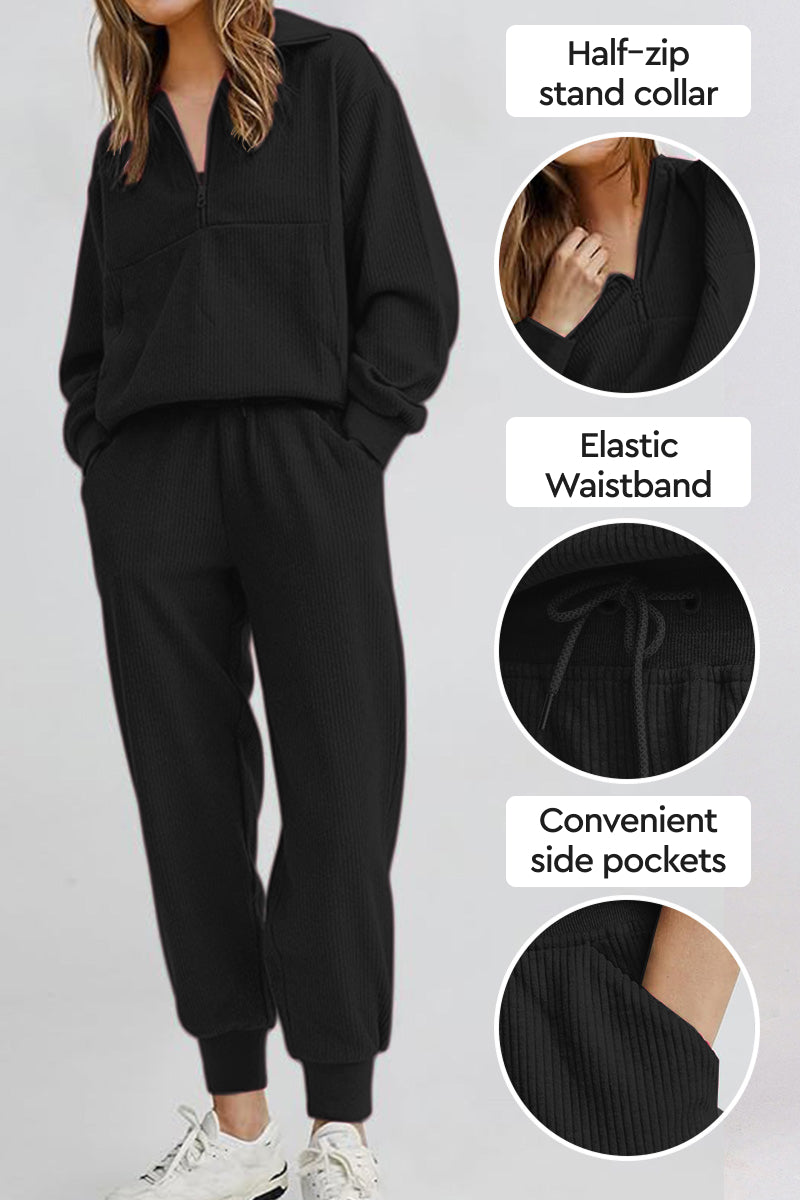 Unisex Half-Zip Sweat Set