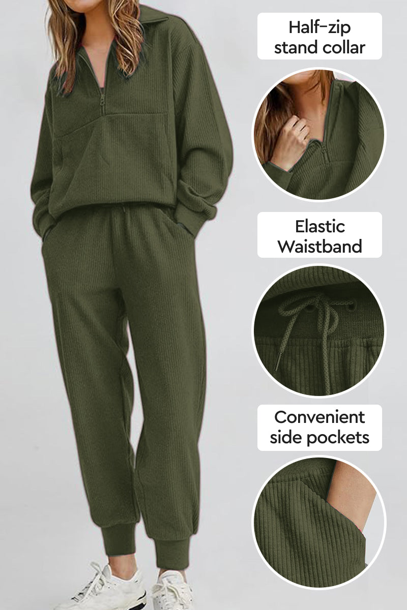Unisex Half-Zip Sweat Set