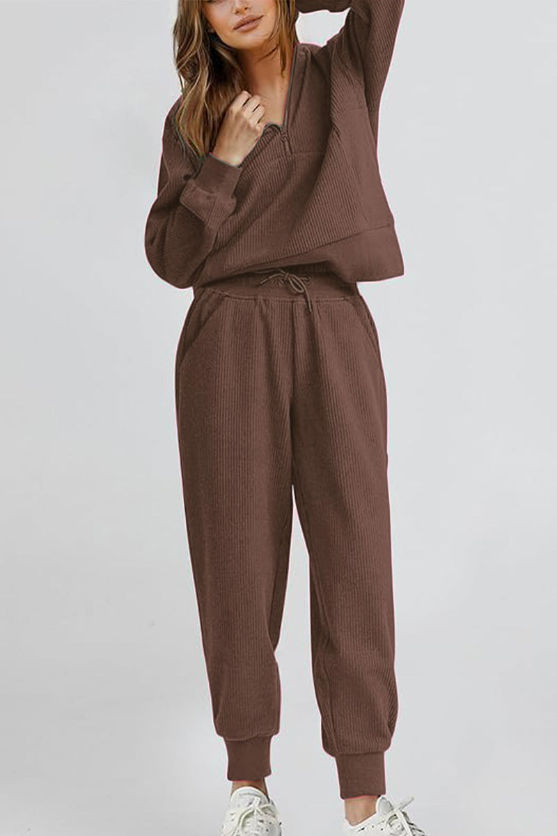 Unisex Half-Zip Sweat Set