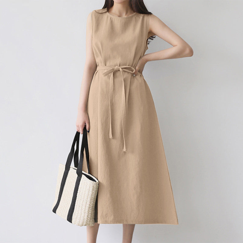 Bohemian Sleeveless Belted Long Dress