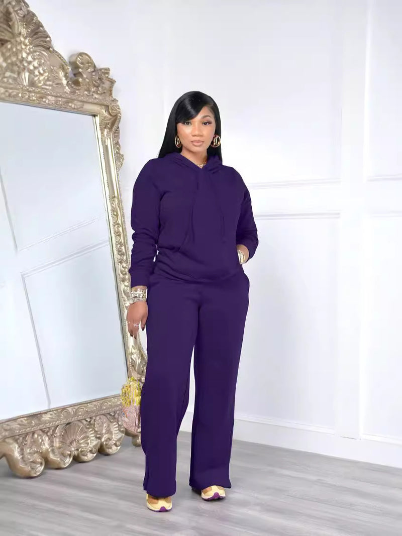 Casual Street Style Sweatshirt and Pants Set