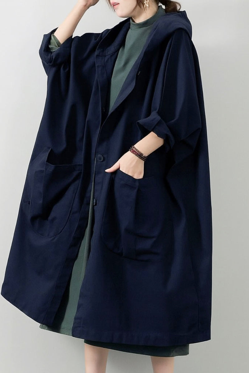 One Size Fits All Oversized Water Resistant Windbreaker Jacket