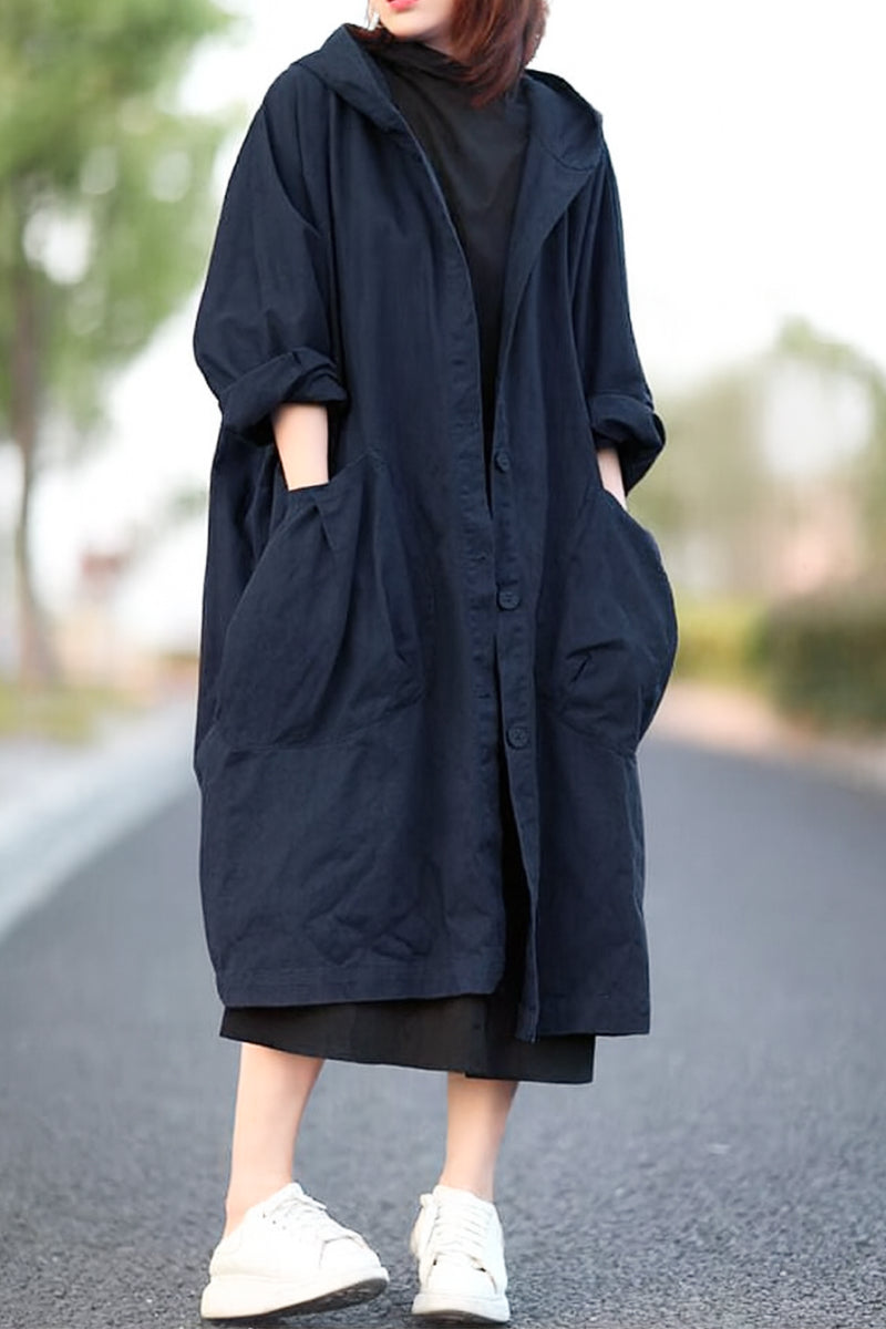 One Size Fits All Oversized Water Resistant Windbreaker Jacket