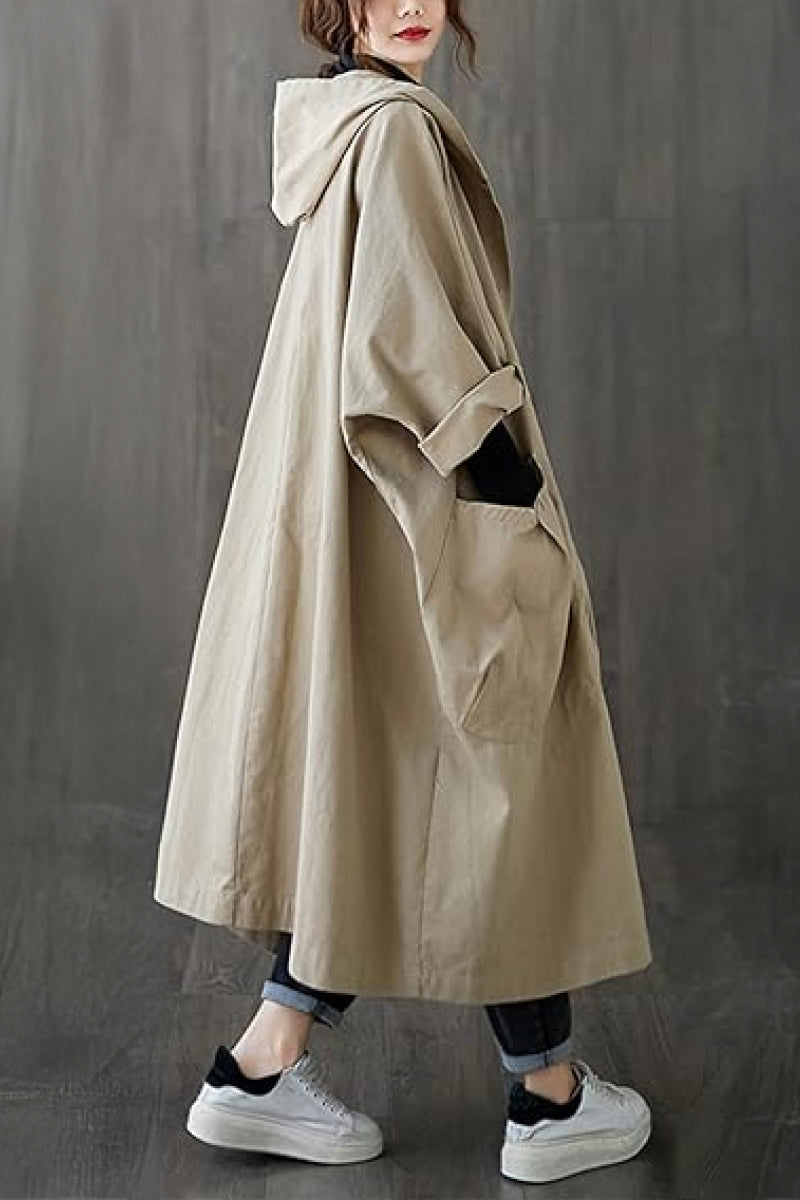 One Size Fits All Oversized Water Resistant Windbreaker Jacket
