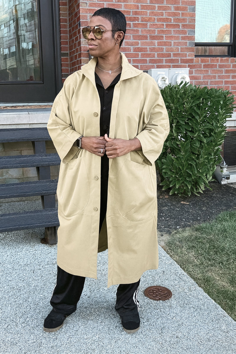 One Size Fits All Oversized Water Resistant Windbreaker Jacket