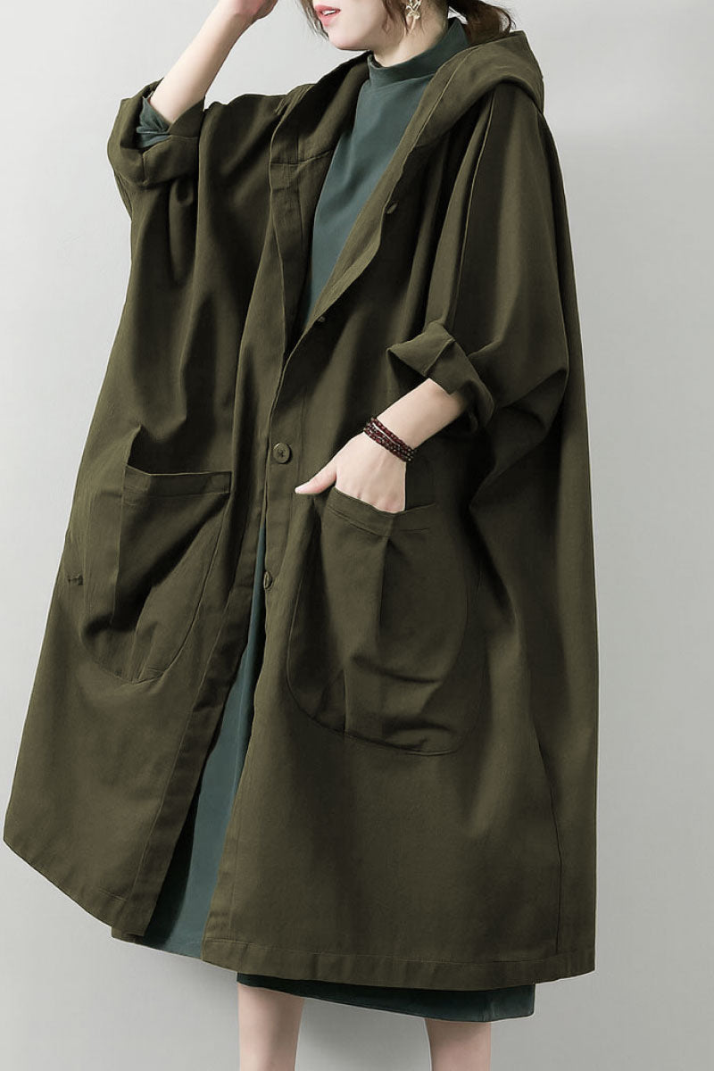 One Size Fits All Oversized Water Resistant Windbreaker Jacket