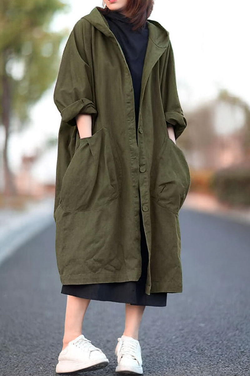 One Size Fits All Oversized Water Resistant Windbreaker Jacket