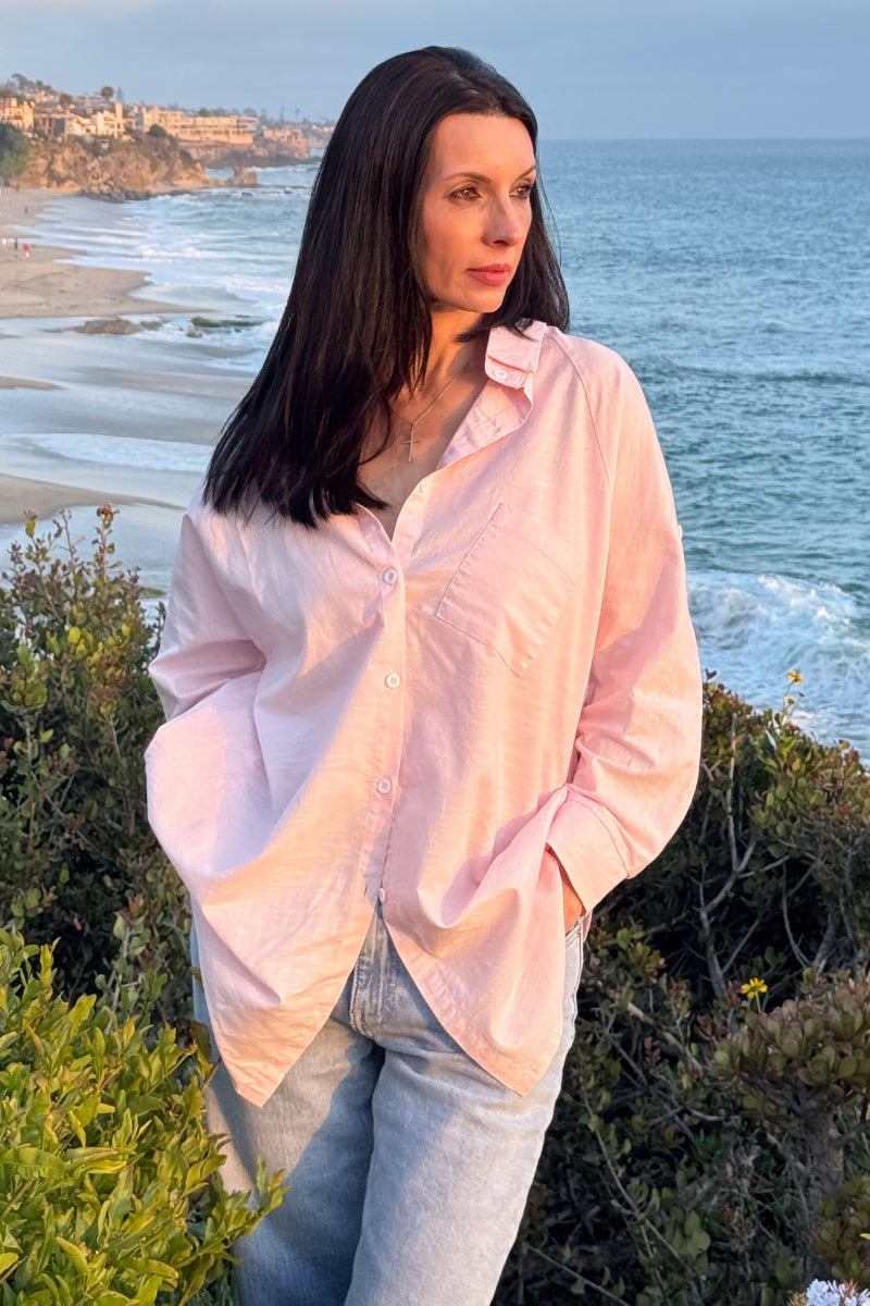 Oversized 100% Cotton Linen Shirt