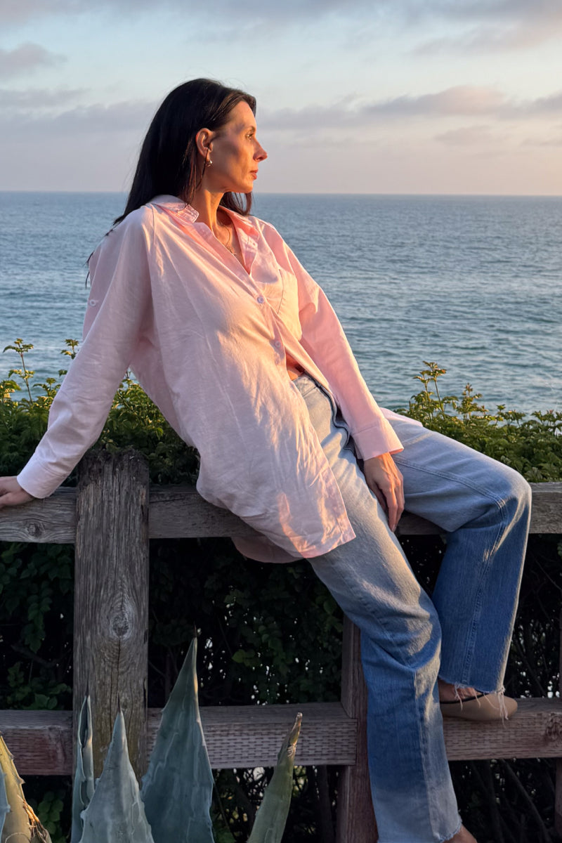 Oversized 100% Cotton Linen Shirt