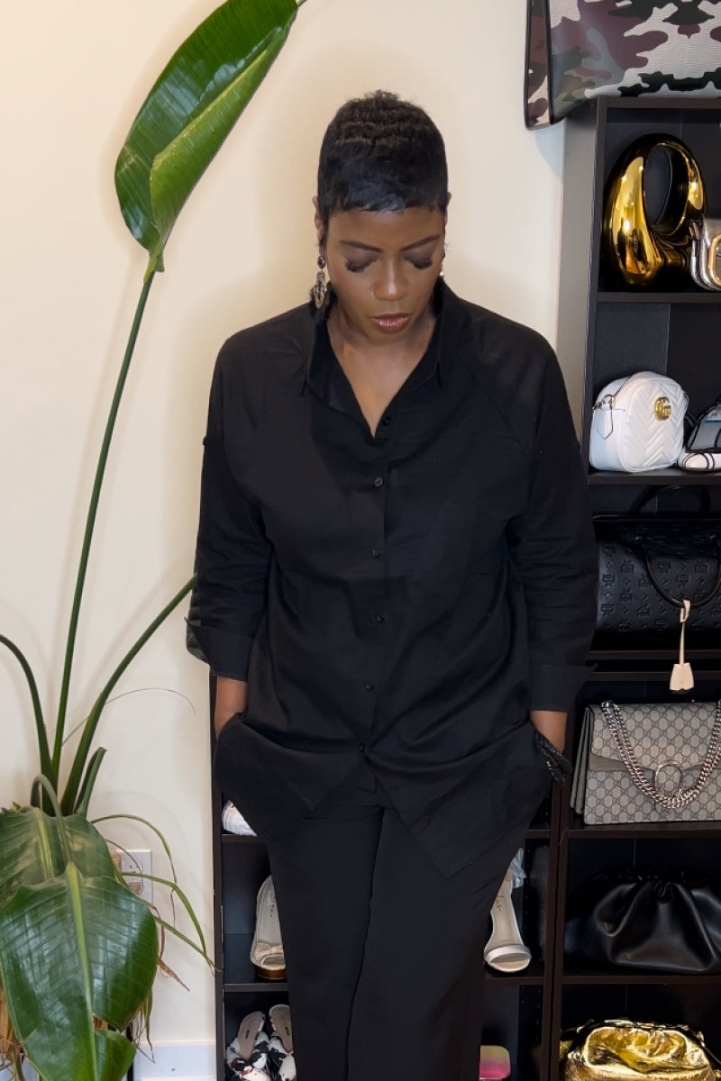 Oversized 100% Cotton Linen Shirt
