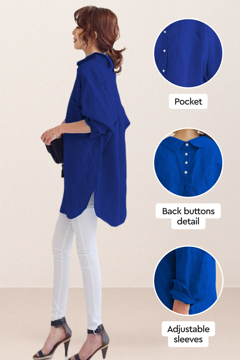 Oversized 100% Cotton Linen Shirt