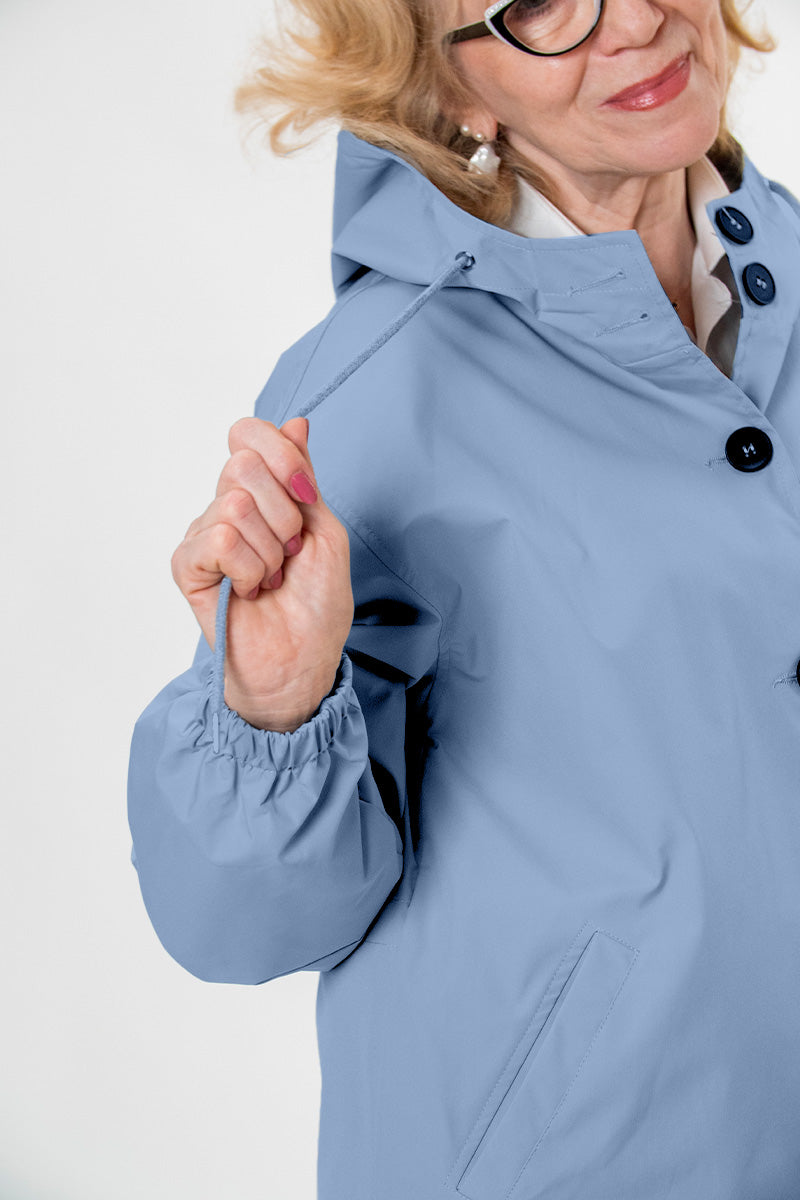 Water Resistant Oversized Hooded Windbreaker Rain Jacket