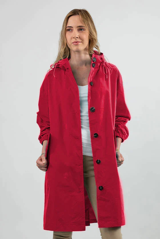 Water Resistant Oversized Hooded Windbreaker Rain Jacket