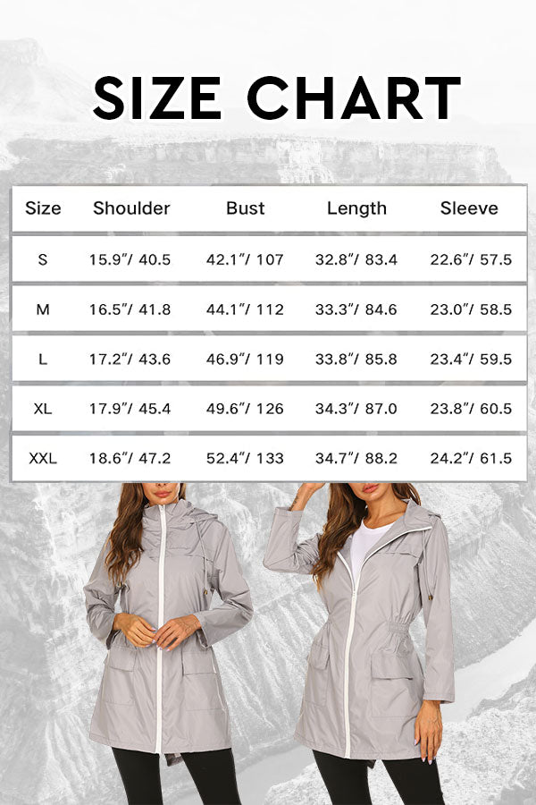 Outdoor and Travel Hooded Raincoat Windbreaker Jacket